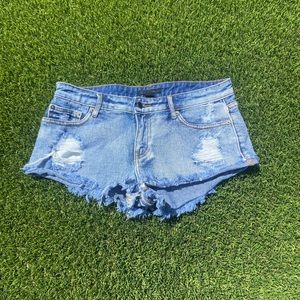 Distressed Micro Shorts